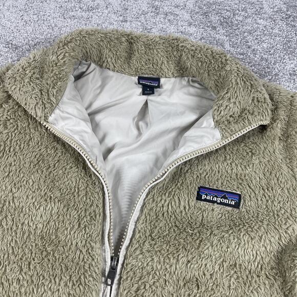 Patagonia Jacket Womens Small Los Gatos Teddy Fleece Zip Lined Tan - Picture 4 of 14